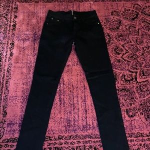 Low rise zipper back jeans